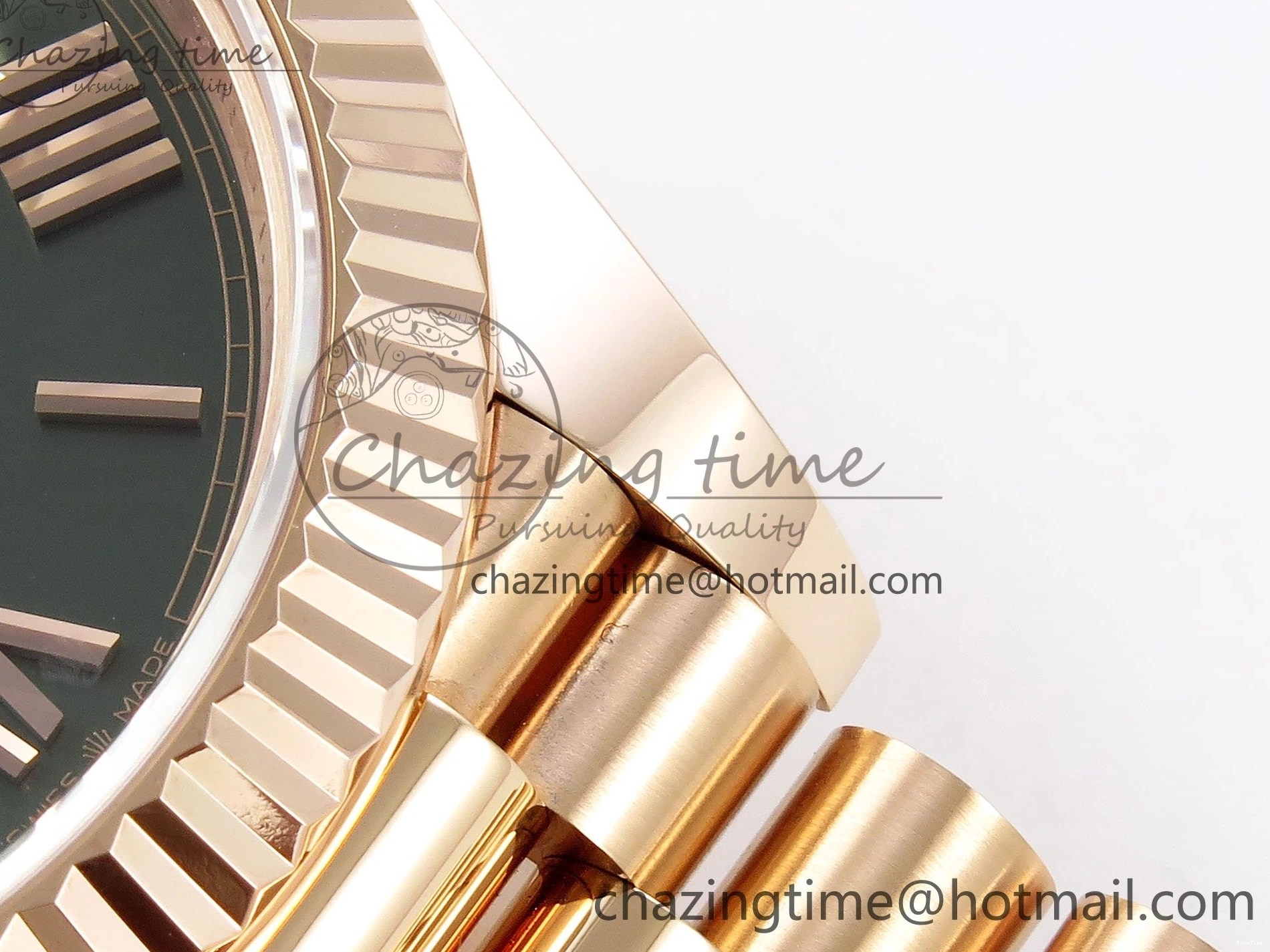 MiroTime 1228 Day Date 40 RG 228235 ARF 1:1 Best Edition Green Roman Dial on President Bracelet VR WrinkleFree 1509